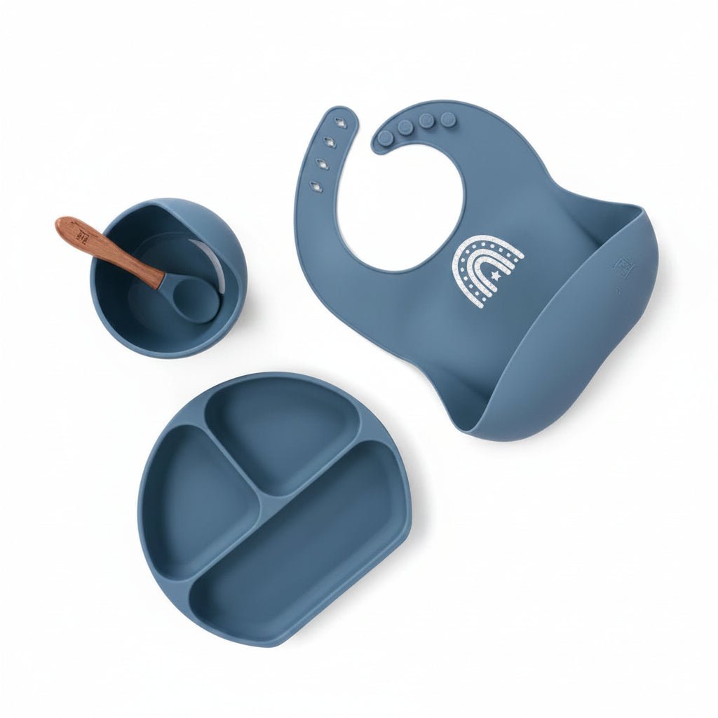 Baby Silicone Feeding Set - Blue