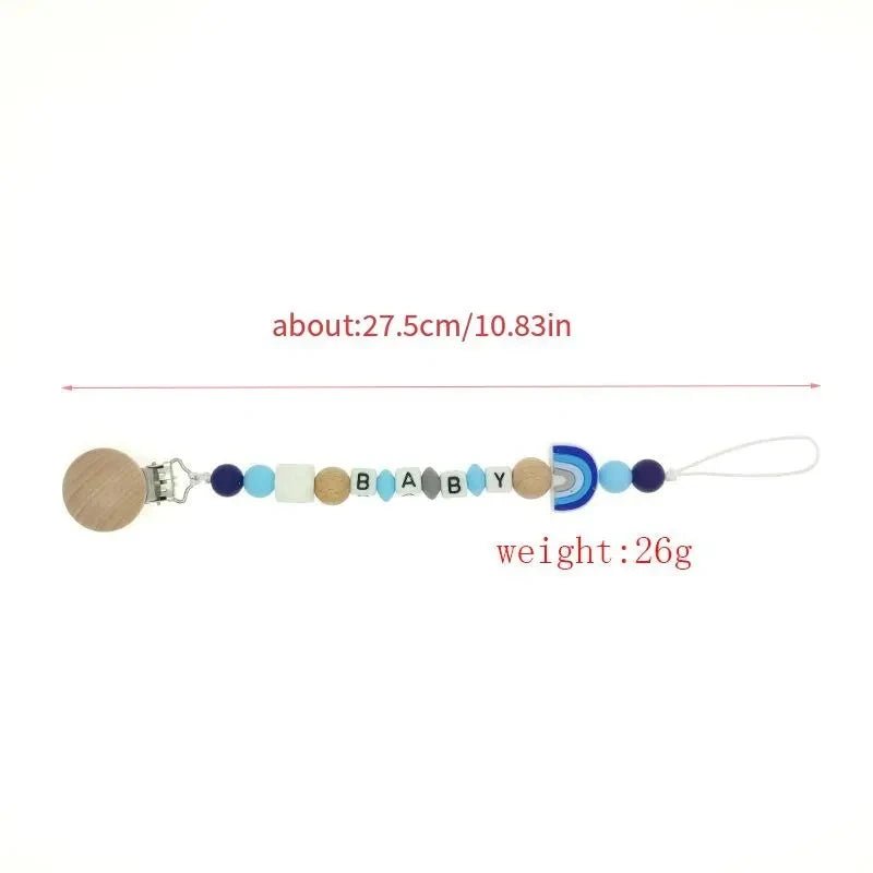 💌Beach clip silicone pacifier chain
