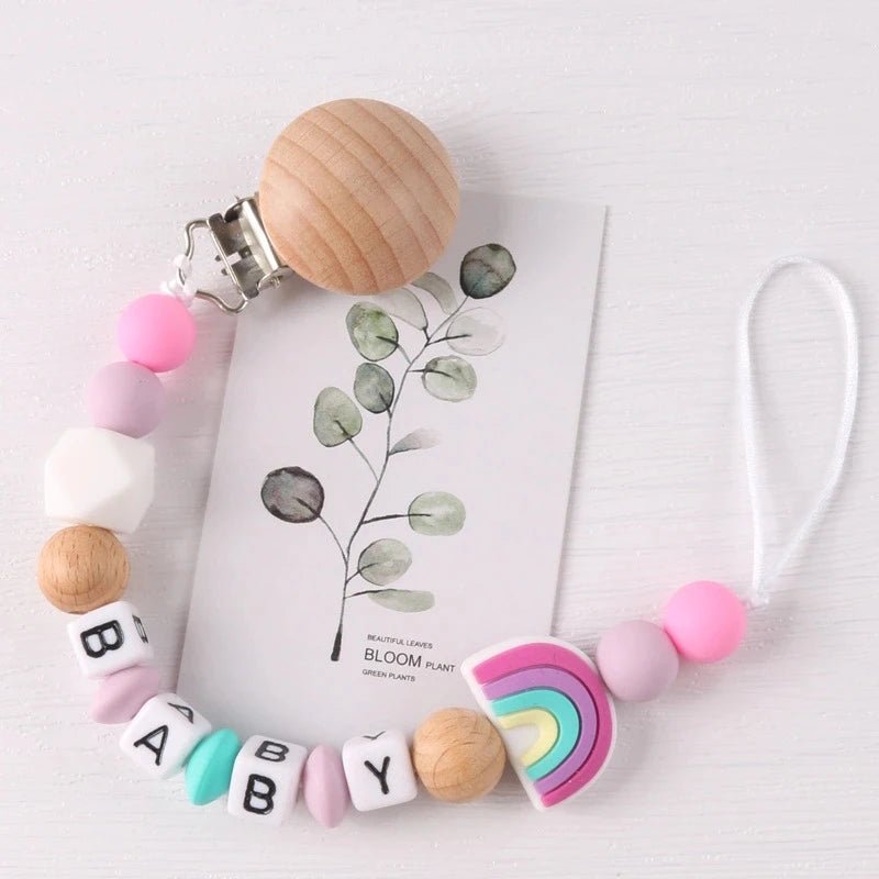 💌Beach clip silicone pacifier chain